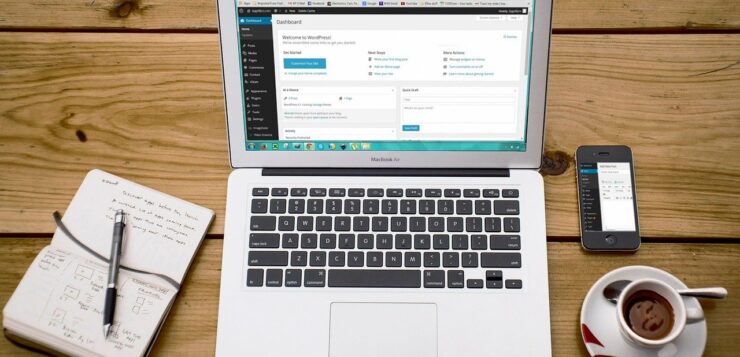 Un site Wordpress sur un ordinateur