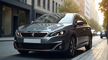 Peugeot 308 GTI automatique en ville en journée