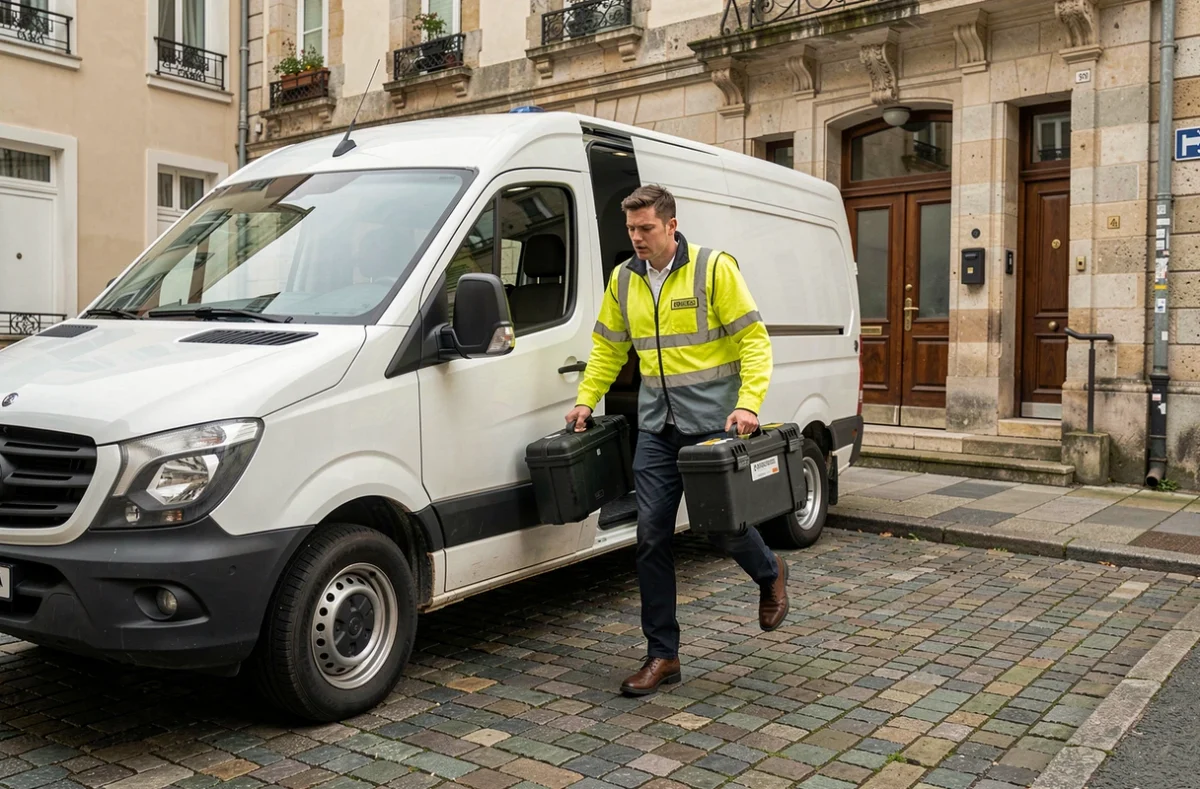 Technicien STS Dépannage arrivant rapidement sur une intervention à Thionville